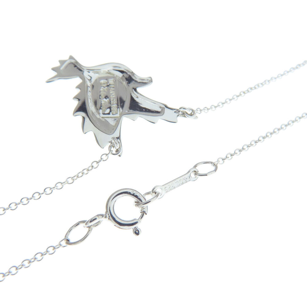 Tiffany Co bird motif necklace silver